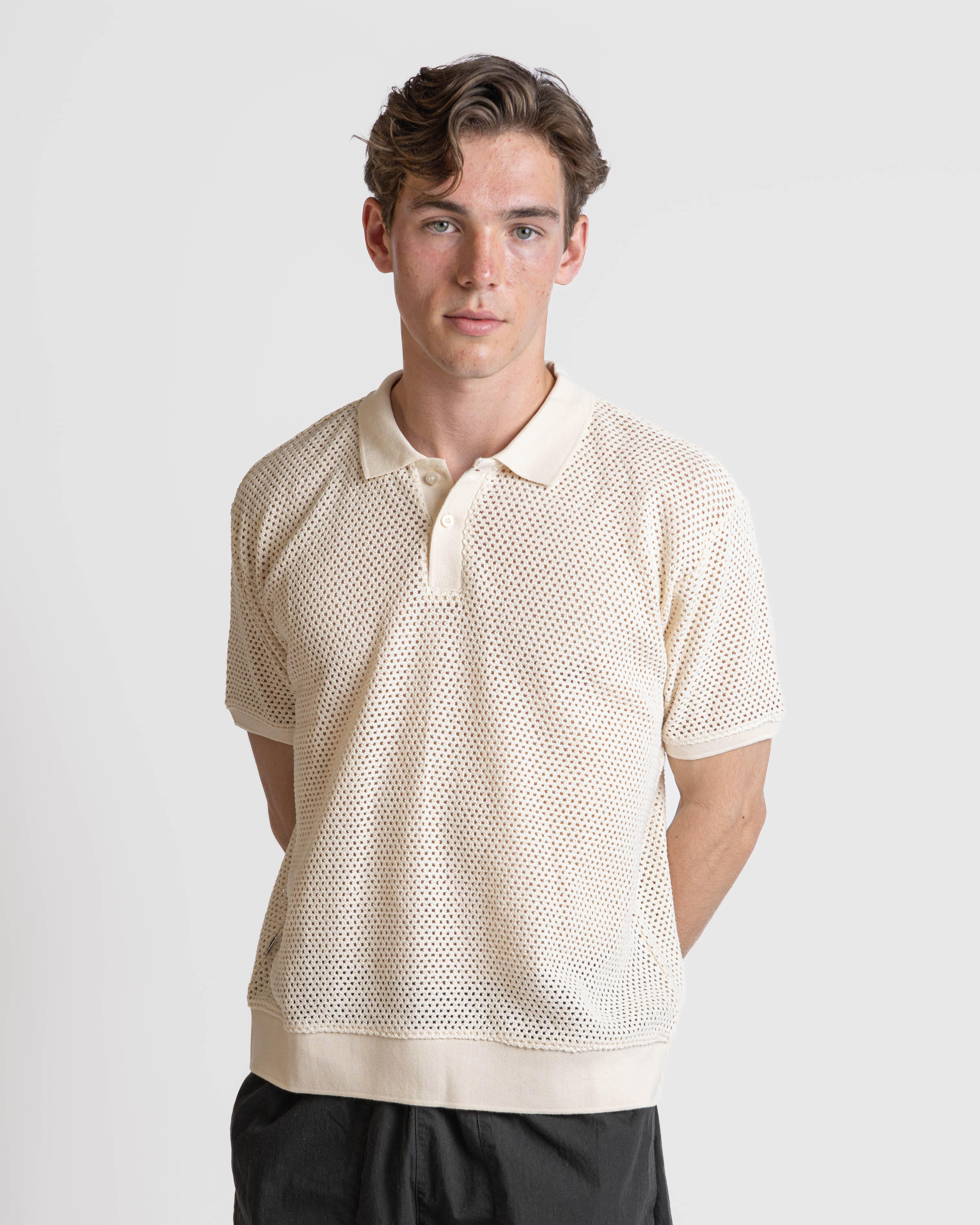 Obey Duke mesh polo | 131090088-UBL | AFEW STORE